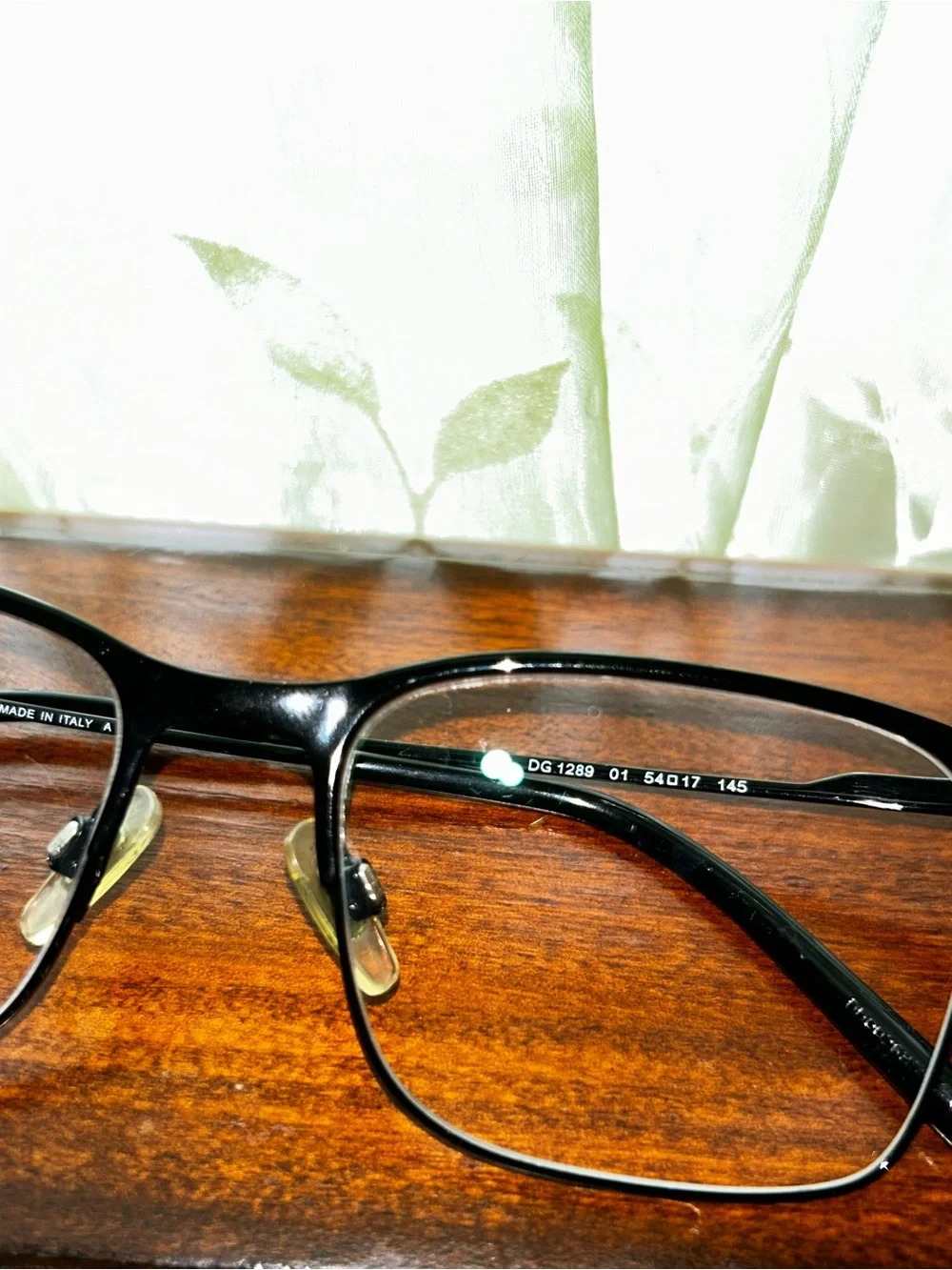 Dolce & Gabbana DG1289-01 Black Eyeglasses 54-17-145 -Preowned-